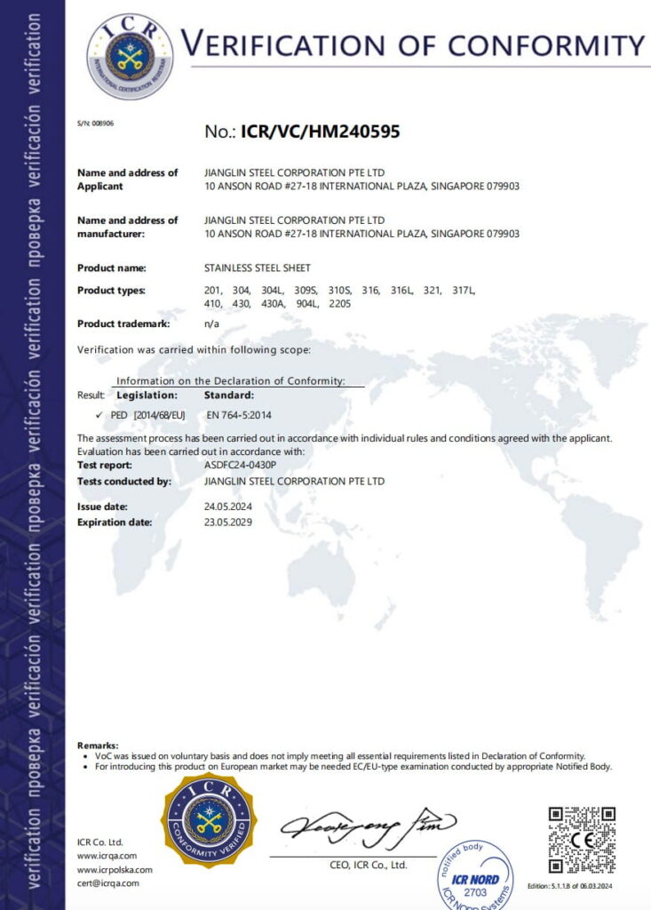 ICR Certificate