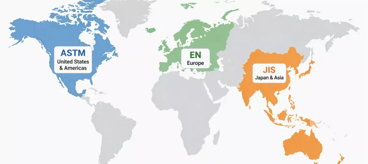 ASTM vs JIS vs EN Normas de acero inoxidable