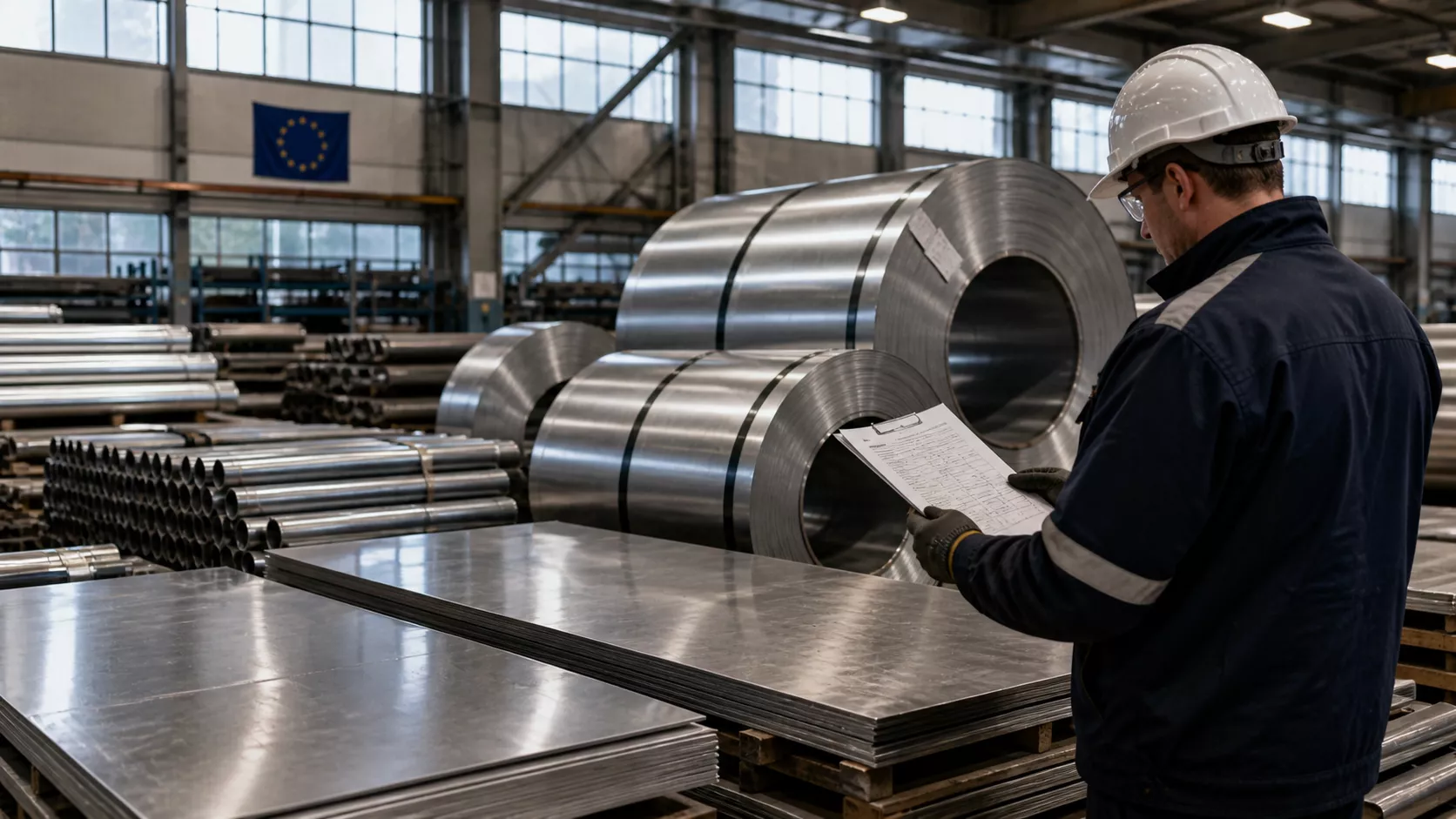 European stainless steel sheets, coils and tubes inspected for project specifications